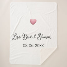 Pink heart pastel retro bridal shower date boho te