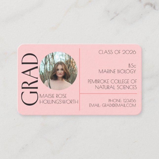 Pink heart pattern Business Card (Front)