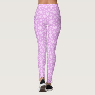 Pink Heart Pattern Leggings