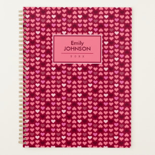 Pink Heart Pattern  Planner