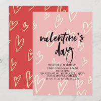 Pink Heart Pattern Valentine's Day Party