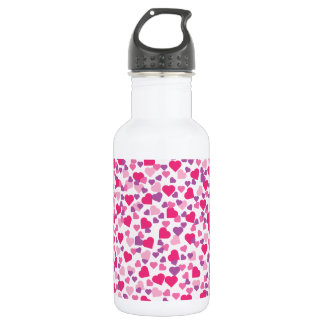 Pink Heart Patterns 532 Ml Water Bottle