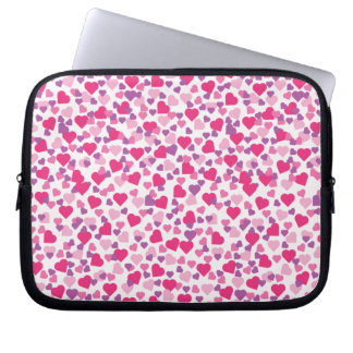 Pink Heart Patterns Laptop Sleeve