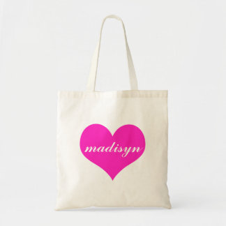 Pink Heart Personalised Budget Tote