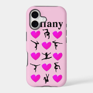 Pink Heart Personalised Gymnastics iphone 6 case