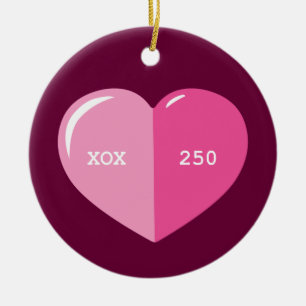 Pink Heart Pills Capsule Ceramic Tree Decoration