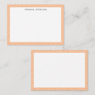 Pink Heart Print Texture Note Card