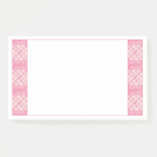 PINK HEART QUILT 10x6 Post It Notepad