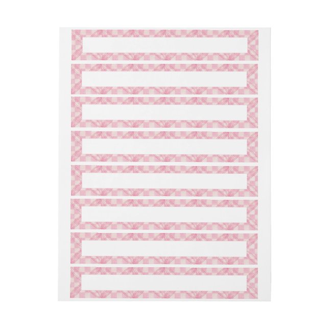 PINK HEART QUILT 1"x7.25" Really Wide Labels (Sheet)