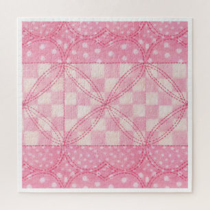 PINK HEART QUILT 20x20 Puzzle