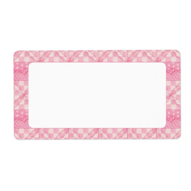 PINK HEART QUILT 2"x3.75" Labels (Front)