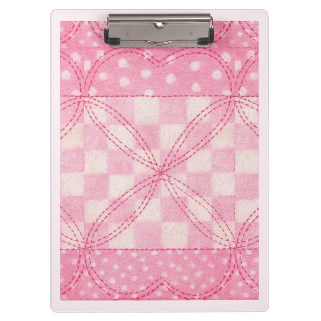 PINK HEART QUILT Clipboard / Pink (Front)