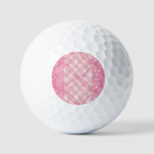 PINK HEART QUILT Golf Balls 