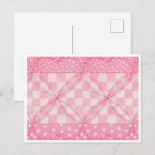 PINK HEART QUILT Postcard II