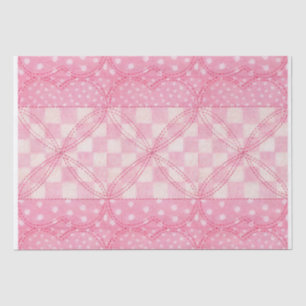 PINK HEART QUILT Tissue Paper