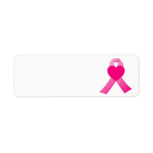 Pink Heart Ribbon Breast Cancer Awareness