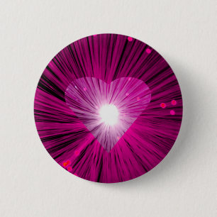 Pink Heart round button badge