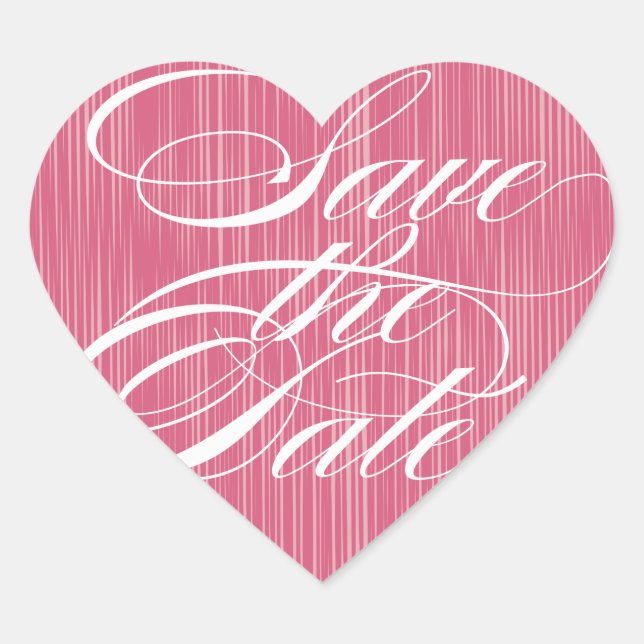 Pink Heart  |  Save the Date Envelope Seal (Front)