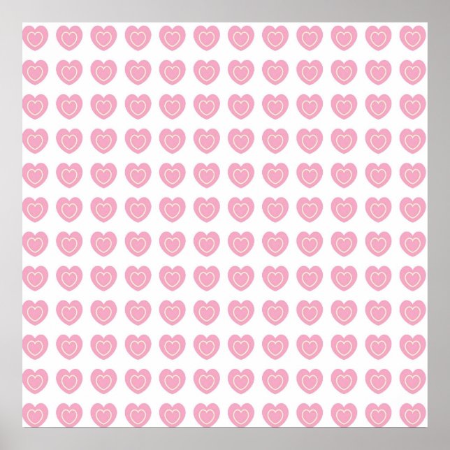 Pink Heart Scrapbook or Poster Background Texture (Front)
