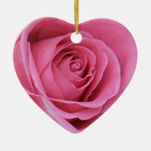 pink heart shaped christmas ornament