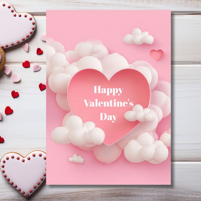 Pink Heart Shaped  Valentine`s Day Card  (Creator Uploaded)