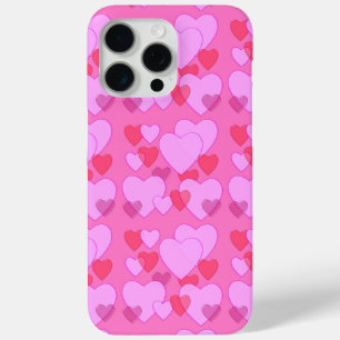 pink heart Shining heart background pink iPhone 15 Pro Max Case
