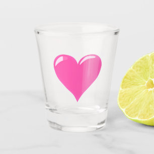 Pink Heart Shot Glass