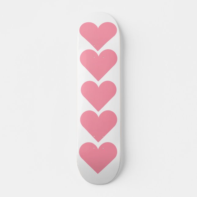 Pink Heart Skatebaord Skateboard (Front)