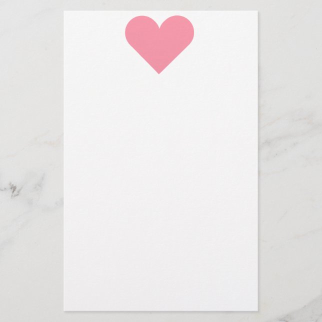 Pink Heart Stationary Stationery (Front)