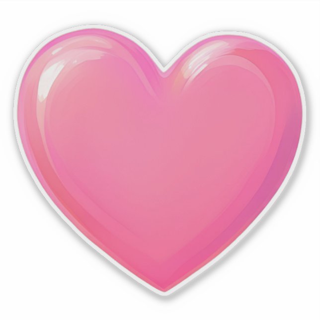 Pink Heart Sticker (Front)