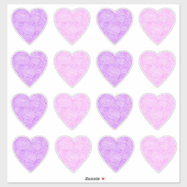 Pink Heart Stickers (Sheet)