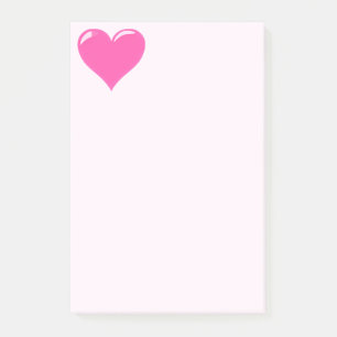 Pink Heart Sticky Notes