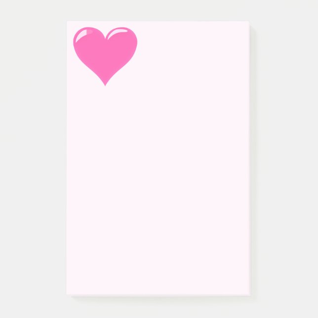 Pink Heart Sticky Notes (Front)