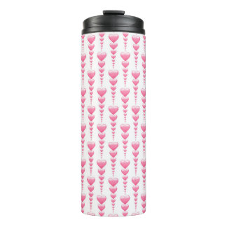 Pink Heart Strings Thermal Tumbler