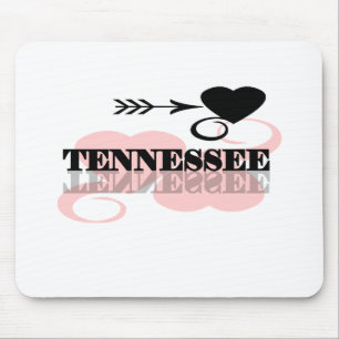 Pink Heart Tennessee Mouse Mat