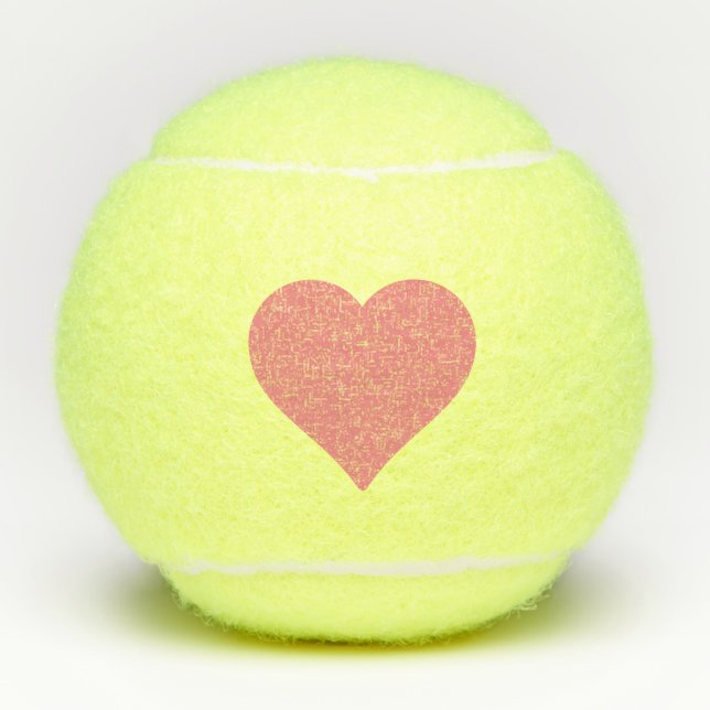 Pink Heart Tennis Balls (Front)
