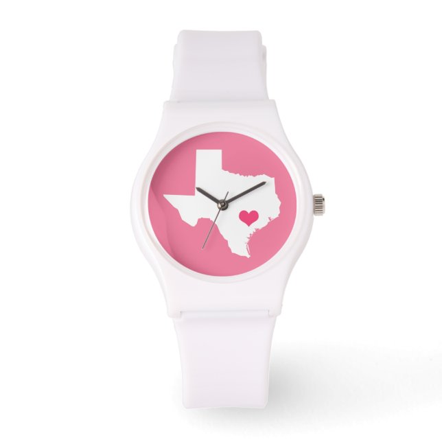 Pink Heart Texas Home State Watch (Front)