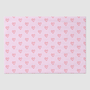 Pink Heart Tissue Paper