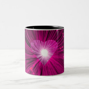 Pink Heart two-tone mug