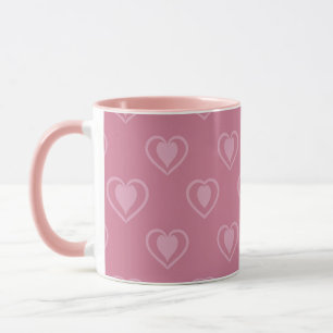 Pink Heart Valentine Coffee Mug