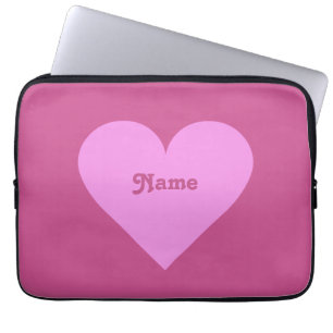 Pink Heart Valentine custom laptop sleeves