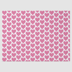 Pink Heart Wedding Tissue Paper for Favours