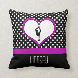Pink Heart with Classy Polka-Dots Figure Skating Cushion
