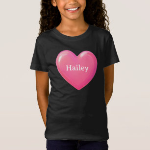 Pink Heart with Name T-Shirt