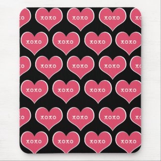 Pink Heart XOXO Mousepad