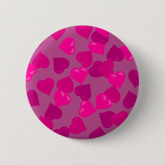 Pink Hearts 6 Cm Round Badge