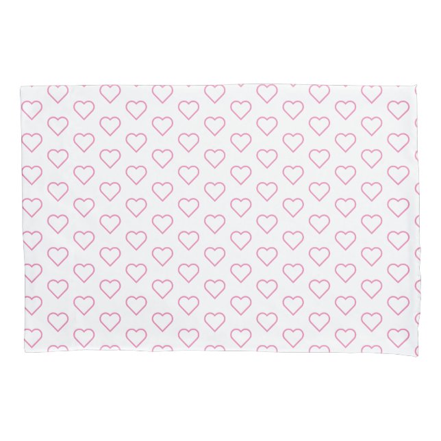 Pink Hearts - Add Your Favorite Colors Pillowcase (Front)