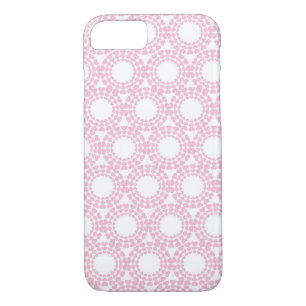 Pink hearts and circles iPhone 8/7 case