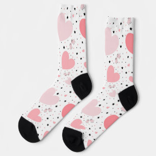 Pink hearts and piggy socks