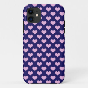 Pink Hearts Art iPhone 11 Case